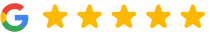 Google 5-star rating review badge for La Jolla Family Smile Design dental practice